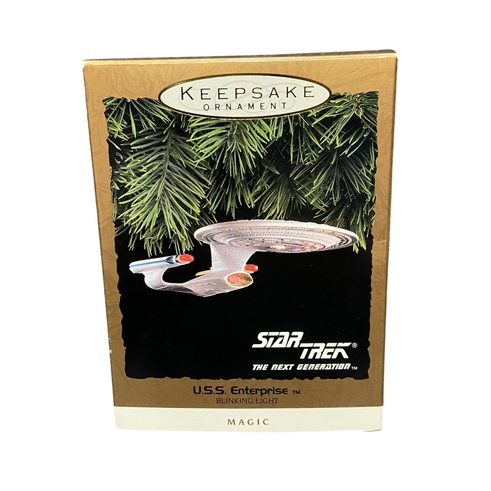 1993 Hallmark Keepsake Star Trek Next Generation USS Enterprise Light Ornament